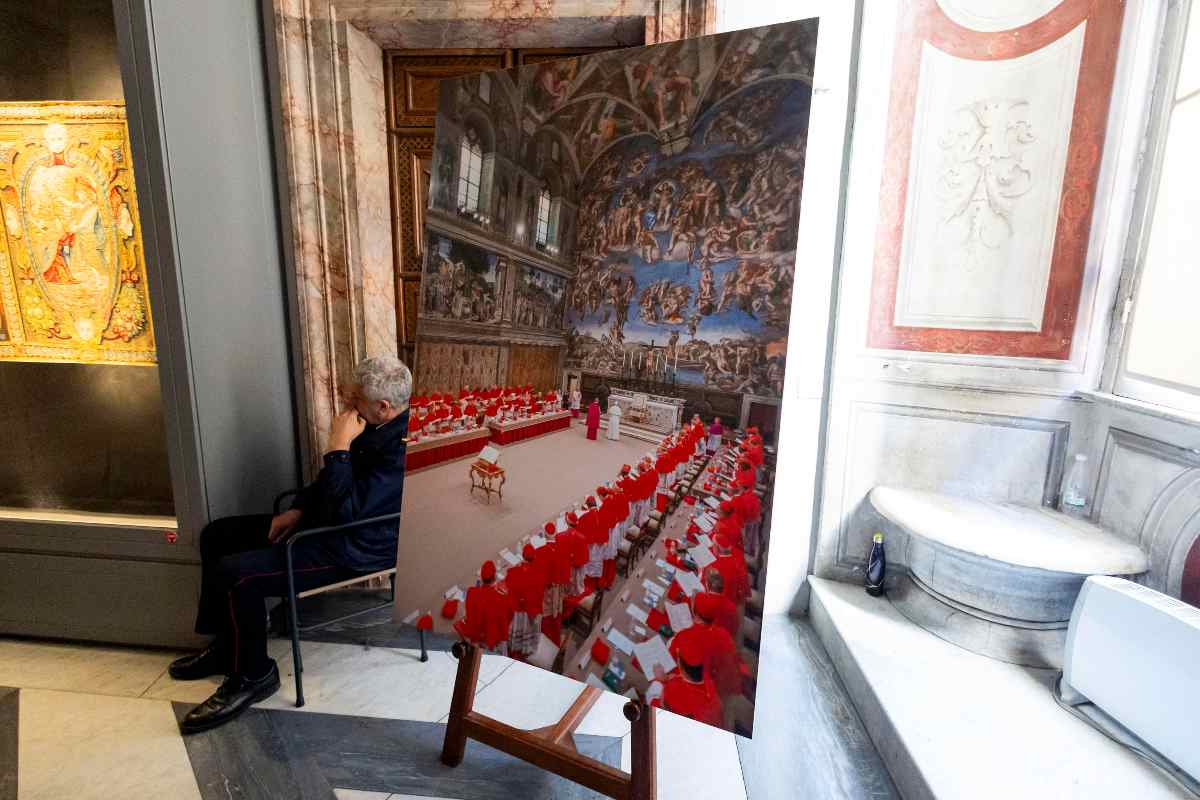 foto del conclave nei musei vaticani